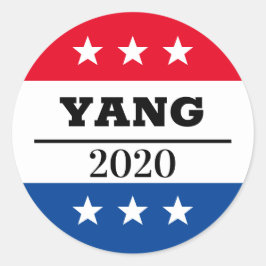 YANG 2020-Wahl Runder Aufkleber