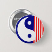 Yang Button (Red White and Blue) (Vorne & Hinten)