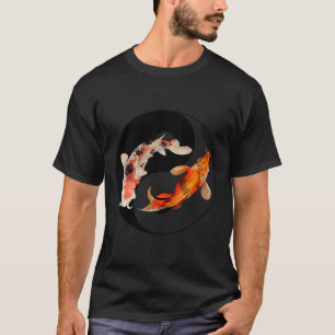 Yang Carp Balance Taijitu Japanisch Nishikigoi Koi T-Shirt