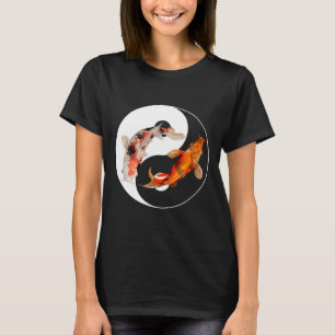 Yang Carp Balance Taijitu Japanisch Nishikigoi Koi T-Shirt