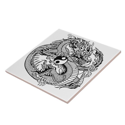 Yang-Drache Fliese (Seite)