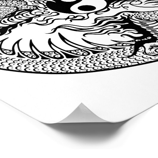 Yang-Drache Poster (Ecke)