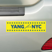 Yang für NYC New York City Mayor Blue Stars Yellow Autoaufkleber (Auf Auto)
