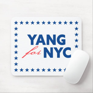 Yang für NYC New York City Mayor Stars Frame White Mousepad