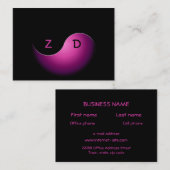 Yang-Geschäft - rosa Visitenkarte (Vorne/Hinten)