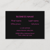 Yang-Geschäft - rosa Visitenkarte (Rückseite)