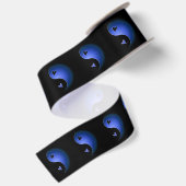 Yang-Herz - blau Satinband (Rückseite)