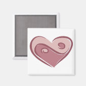 Yang-Herz Magnet (Vorderseite/Rückseite)