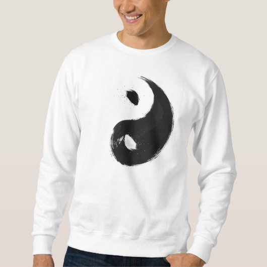 Yang - Ink Grundlegendes, Weißes Sweater, Sweatshirt (Vorderseite)