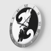 Yang-Katzen Große Wanduhr (Winkel)