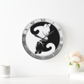 Yang-Katzen Große Wanduhr (Zuhause)