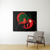 Yang koi Fisch Japanisch Art Balance ukiyo Wandteppich (Beispiel (Horizontal))