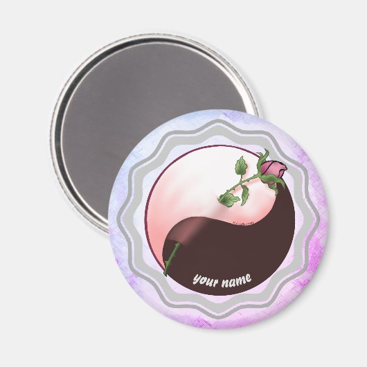 Yang-Magnet der rote Rose Magnet (Vorderseite/Rückseite)