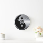 Yang-Mauer-Uhr Runde Wanduhr (Zuhause)