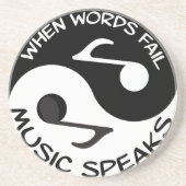 Yang-Musik Sandstein Untersetzer (Vorne)
