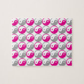 Yang-Muster in Grau und Rosa Puzzle (Horizontal)