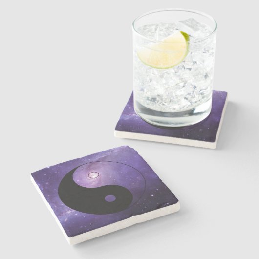 Yang Nachthimmel Steinuntersetzer (Seitenansicht)