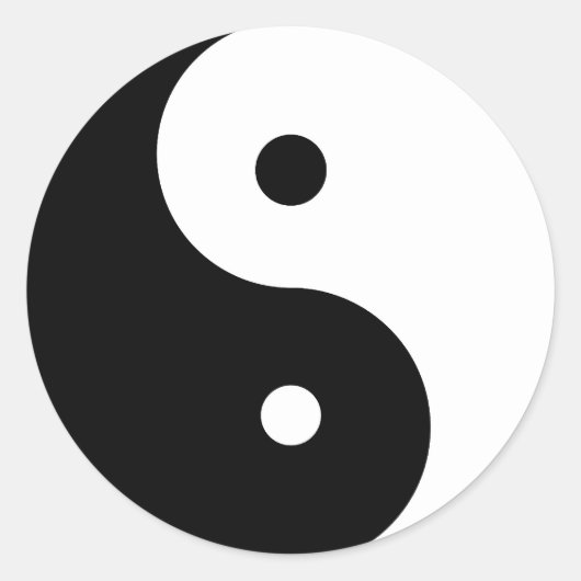 Yang Runder Aufkleber (Vorderseite)
