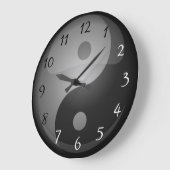 Yang-Schwarz-Weiß-Zahlen Große Wanduhr (Winkel)