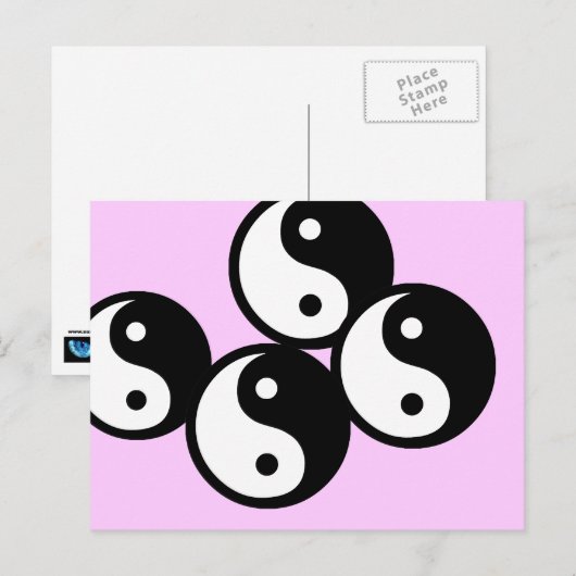 Yang-Symbol Postkarte (Vorne/Hinten)