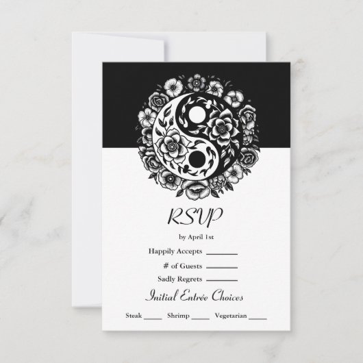Yang Wedding RSVP Einladung (Vorderseite)