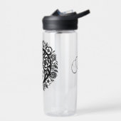 Yang Yang personalize hübsch Black and White Flora Trinkflasche (Links)