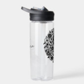 Yang Yang personalize hübsch Black and White Flora Trinkflasche (Rechts)