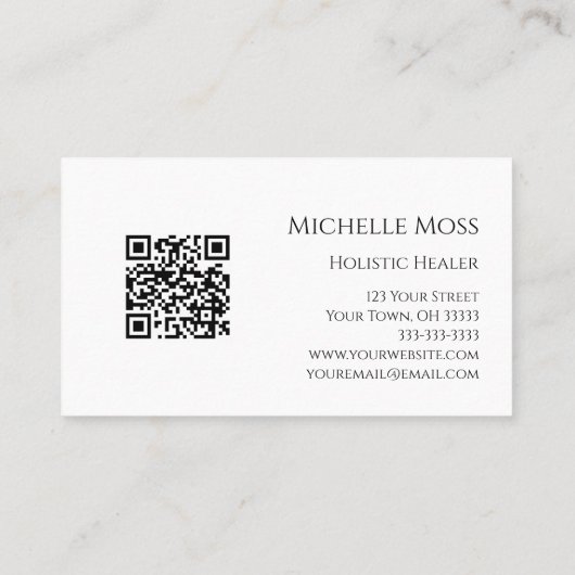 Yang Yang Yang Symbol QR-Code Visitenkarte (Rückseite)