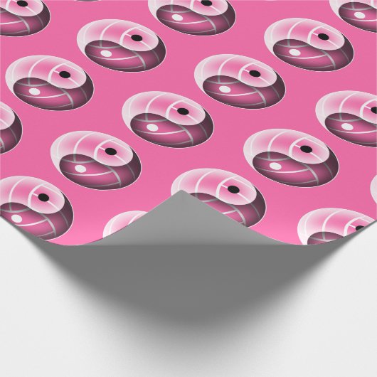 Yang Yangvolleyball pink oder JE Farbe Geschenkpapier (Ecke)