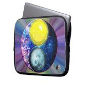Yang-Yin / Sonne-Mond Laptopschutzhülle (Vorderseite Links)