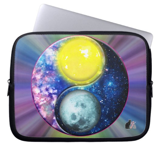 Yang-Yin / Sonne-Mond Laptopschutzhülle (Vorderseite)