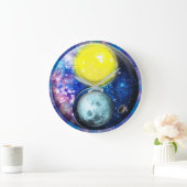 Yang-Yin / Sun-Moon Große Wanduhr (Zuhause)