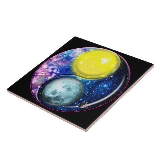 Yang-Yin / Sun-Moon Keramik Tile Fliese (Seite)