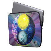 Yang-Yin / Sun-Moon Laptopschutzhülle (Vorderseite Links)