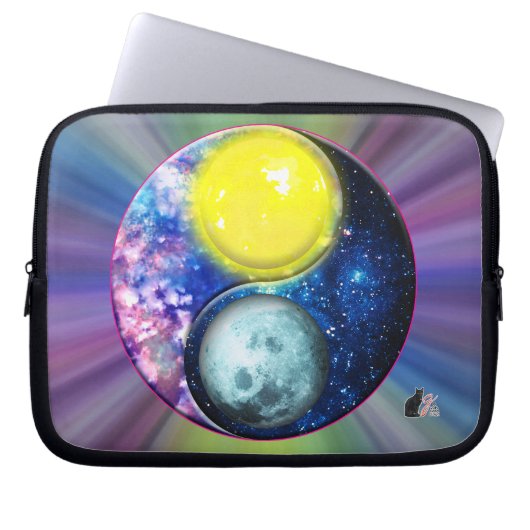 Yang-Yin / Sun-Moon Laptopschutzhülle (Vorderseite)