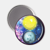 Yang-Yin / Sun-Moon Magnet (Vorderseite/Rückseite)