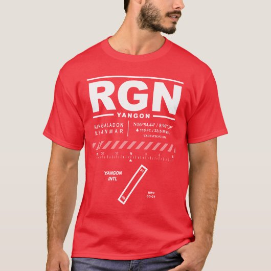 Yangon International Airport RGN T - Shirt (Vorderseite)