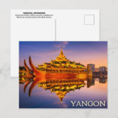 Yangon, Myanmar (Birma) Postcard Postkarte (Vorne/Hinten)