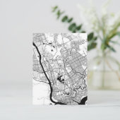 Yangon Myanmar Map Postkarte (Stehend Vorderseite)