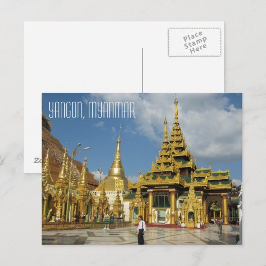 Yangon, Myanmar Postkarte (Vorne/Hinten)