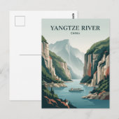 Yangtse Fluss China Postkarte (Vorne/Hinten)