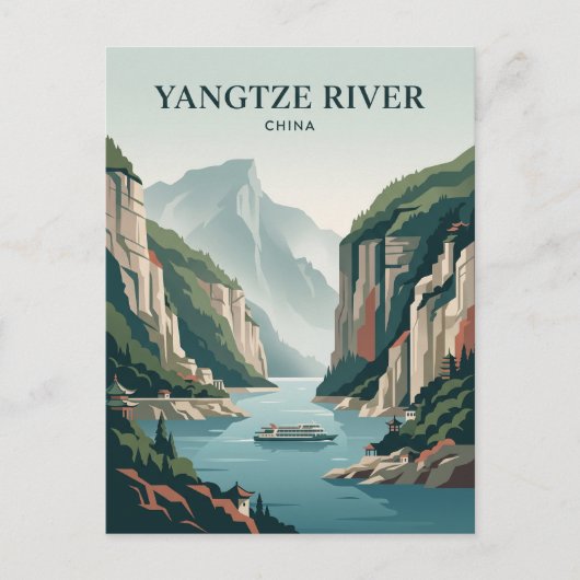 Yangtse Fluss China Postkarte (Vorderseite)