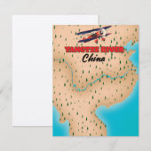 Yangtse River China Kartenplakat (Vorne/Hinten)