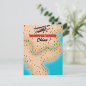 Yangtse River China Kartenplakat (Stehend Vorderseite)