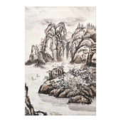 Yangze River mit Wasserfall Fotodruck (Vorne)