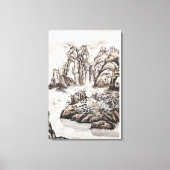 Yangze River mit Wasserfall Leinwanddruck (Vorderseite)