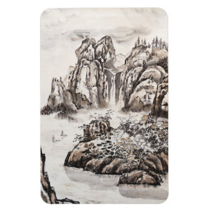 Yangze River mit Wasserfall Magnet