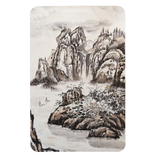 Yangze River mit Wasserfall Magnet (Vertikal)