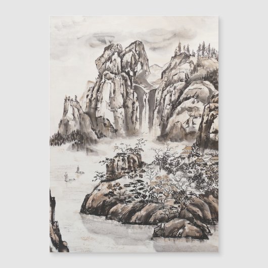 Yangze River mit Wasserfall Magnetkarte (Vorderseite)