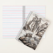 Yangze River mit Wasserfall Notizblock (Innen)